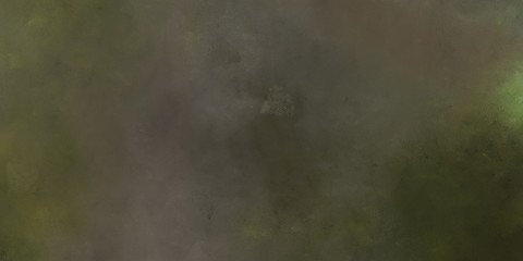 abstract painted artistic grunge horizontal background with dark olive green, very dark green and pastel brown color