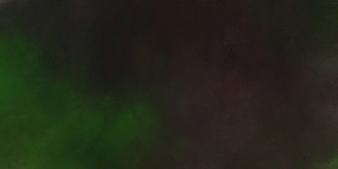 abstract painted artistic decorative horizontal background design with very dark green, dark slate gray and dark olive green color