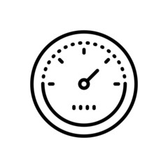 Black line icon for meter 