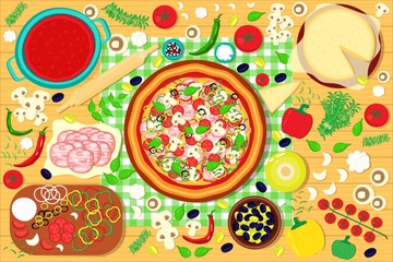 Pizza vector illustration