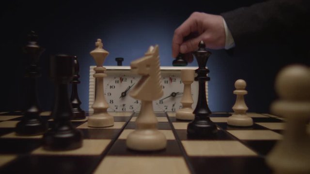Chess boards and chess pieces game clock