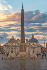 Piazza del Popolo square in Rome