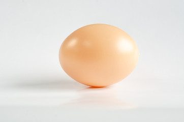 Close up egg on white background.