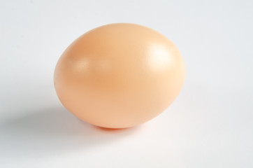Close up egg on white background.