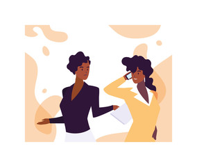 businesswomen in the work office, business professional women