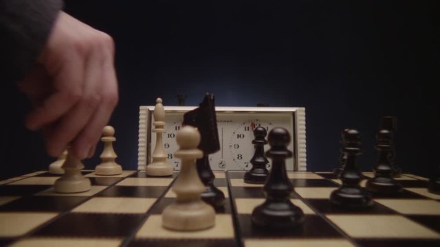 Chess boards and chess pieces game clock