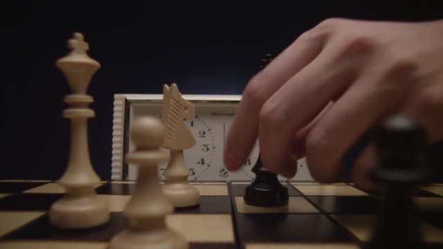 Chess boards and chess pieces game clock