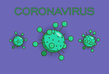 Virus units. Vector illustration