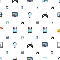 electronic icons pattern seamless