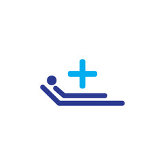 Patient logo template, design vector icon illustration