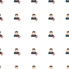 lawyer icon pattern seamless isolated on white background