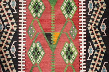 Colorful geometric fabric in middle east style texture pattern