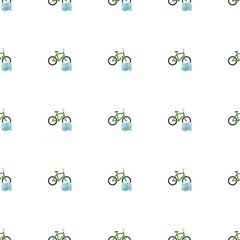 Bike rental map icon pattern seamless isolated on white background