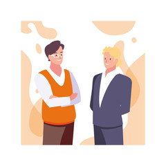 Obraz premium businessmen standing in the office, business professional men