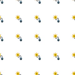 Pay per click icon pattern seamless isolated on white background