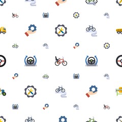 wheel icons pattern seamless