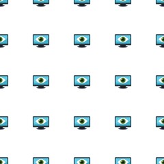 Computer Vision icon pattern seamless isolated on white background