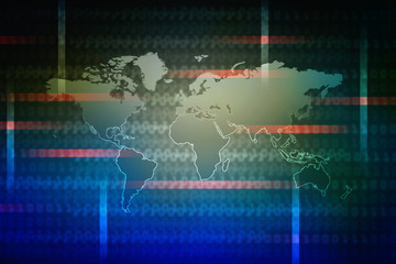 2d illustration world map abstract background