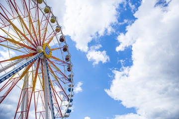 Chain carousel ride in an amusement parks carnivals or funfair, Munich, German © EyesTravelling