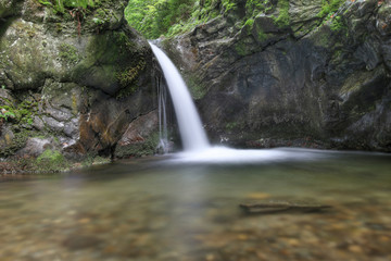 Fototapeta premium Waterfall on the Silver Brook, Czech Republic