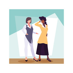 Fototapeta premium businesswomen standing in the work office, business professional women