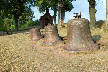Church bells laid in the landscape