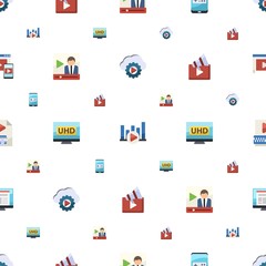 multimedia icons pattern seamless