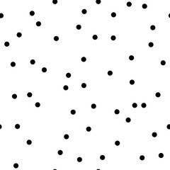 Vector seamless pattern with dots in a chaotic manner. Simple design for wrapping, wallpaper, textile