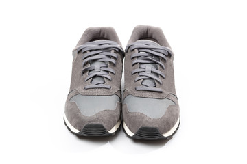 grey casual sports shoes/sneaker isolated on white background