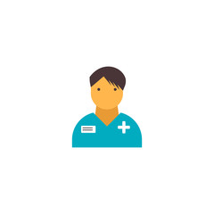 Doctor logo template design vector icon illustration
