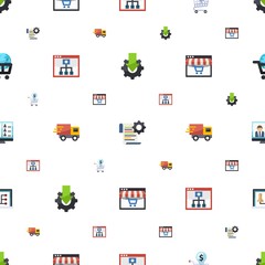 e-learning icons pattern seamless