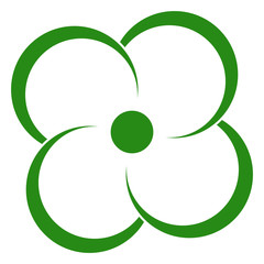 Good luck four leaf clover flat icon for apps and websites