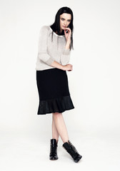 studio fashion portrait of yong pretty woman  - 321421363