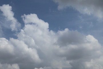 Fototapeta na wymiar Blue sky and grey cloud, cloudy weather