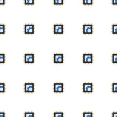 Obraz premium Electronics repair icon pattern seamless isolated on white background