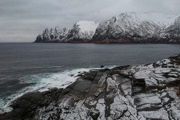 Tungeneset view in wintertime, Northern Norway