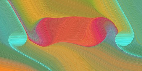 artistic flowing art with modern curvy waves background illustration with peru, medium turquoise and blue chill color