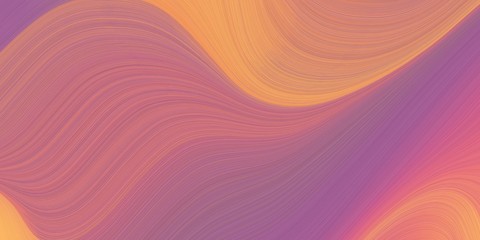 Fototapeta premium artistic flowing art with elegant curvy swirl waves background design with pale violet red, mulberry and sandy brown color