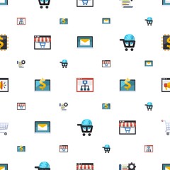 e-learning icons pattern seamless