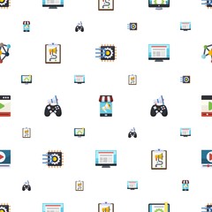 digital icons pattern seamless