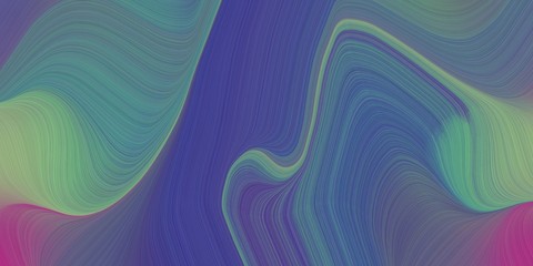 liquid modern graphic style with contemporary waves illustration with teal blue, dark slate blue and dark sea green color