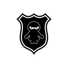 Ninja shield logo icon template element