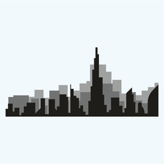 Modern City skyline . city silhouette. vector illustration in flat design