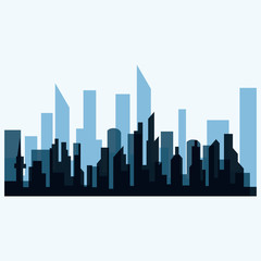 Fototapeta premium Modern City skyline . city silhouette. vector illustration in flat design