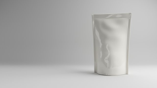 3D render, Doypack, Stand-up pouch