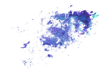 grunge texture dry brush on paper. blue watercolor grunge texture on a white background isolated.