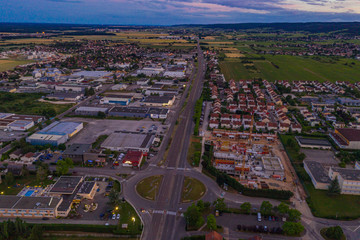 Aerial view of houses and towns in Dijon city, France