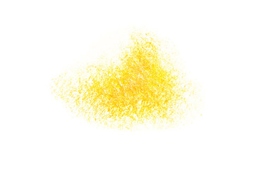 yellow spot dust texture speck sprayed. on a white background isolated.