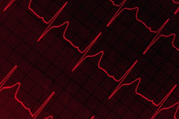 cardiogram EKG with the heartbeat