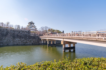 Beautiful of Osaka Castle (Osaka-jo) Main tower. It is one of the most famous Japanese castle located in Chuo-ku, Osaka, Japan.